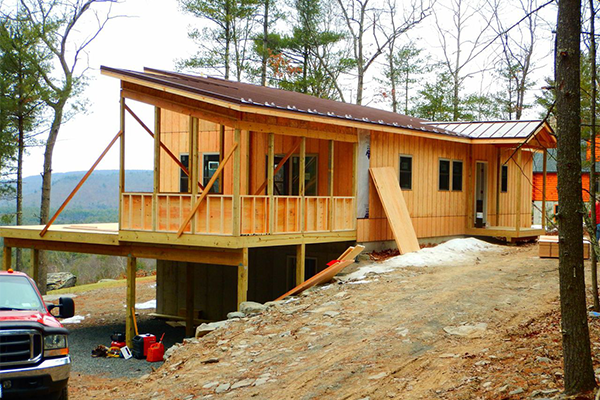 New Construction of a Contemporary Vaulted Ranch Home in Narrowsburg NY by Martell Home Builders