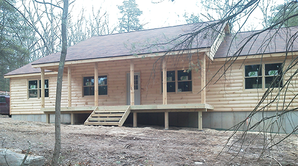Log Sided Ranch York Lake NY: Martell Home Builders